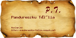 Pandureszku Tália névjegykártya